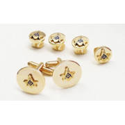 Masonic Cufflinks and Stud Set Masonic Cufflinks and Stud Set